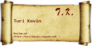 Turi Kevin névjegykártya